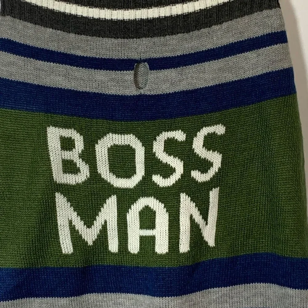 Vibrant life large dog sweater “Boss Man”